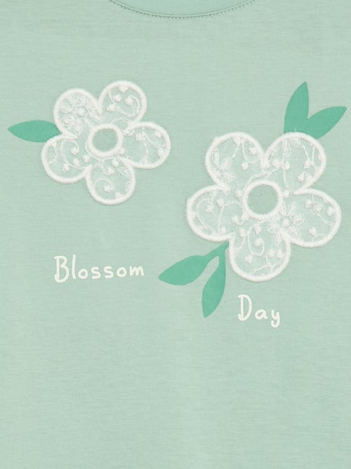 T-shirt met lange mouwen en lovertjes - Kiabi