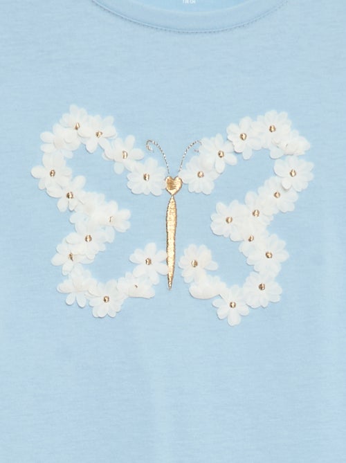 T-shirt met lange mouwen en lovertjes - Kiabi