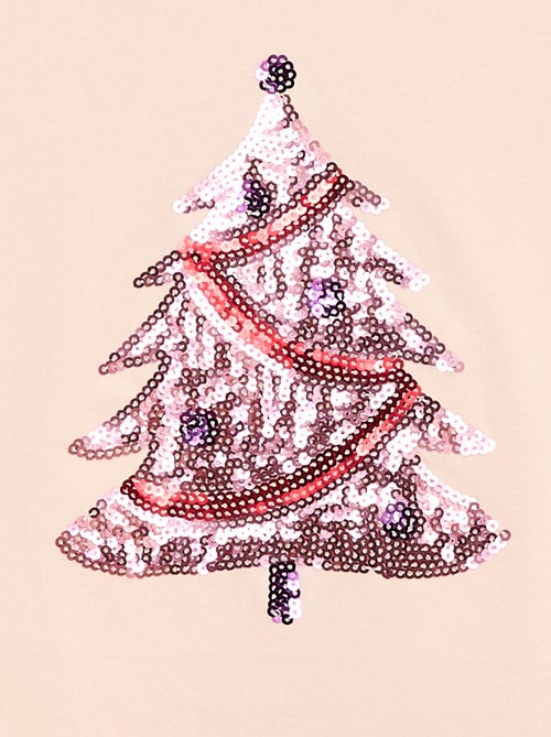 T-shirt met lange mouwen en lovertjes - Kiabi