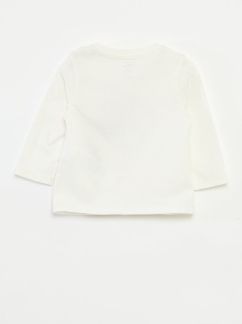 T-shirt met lange mouwen en 'Minnie'-print Wit - Kiabi