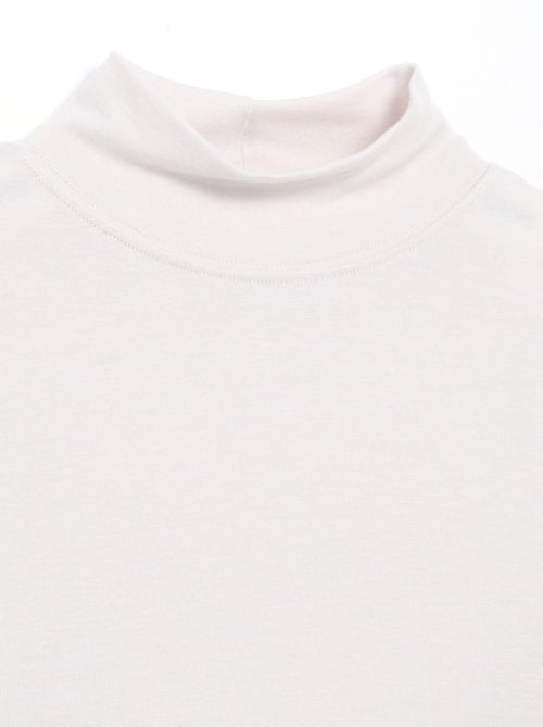 T-shirt met lange mouwen en opstaande kraag - Kiabi