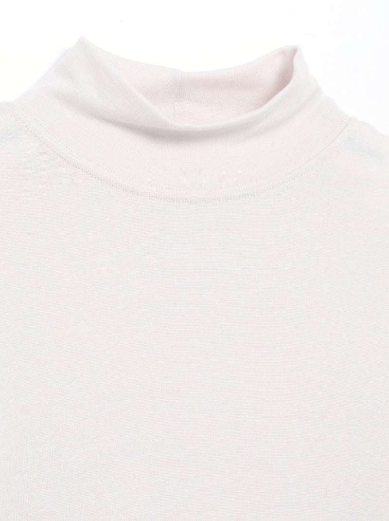 T-shirt met lange mouwen en opstaande kraag Grijs - Kiabi