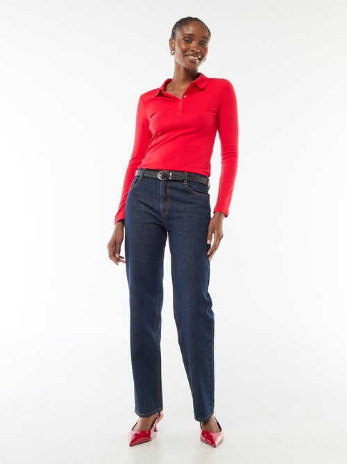 T-shirt met lange mouwen en polokraag - Kiabi