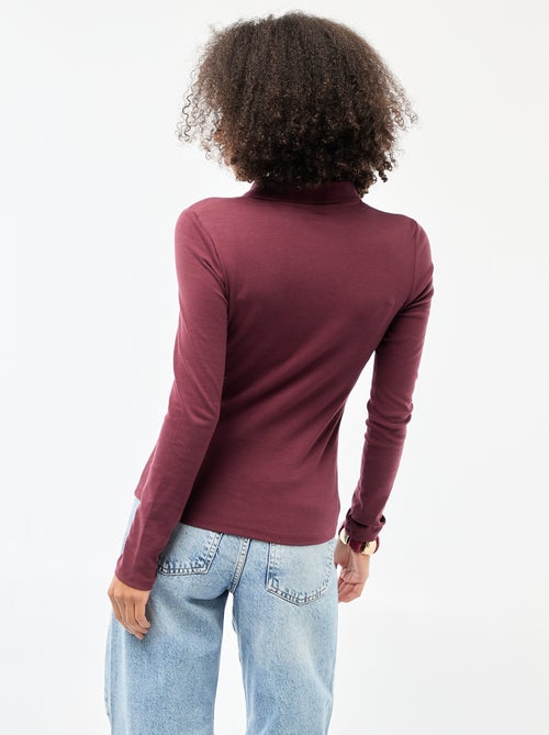 T-shirt met lange mouwen en polokraag - Kiabi