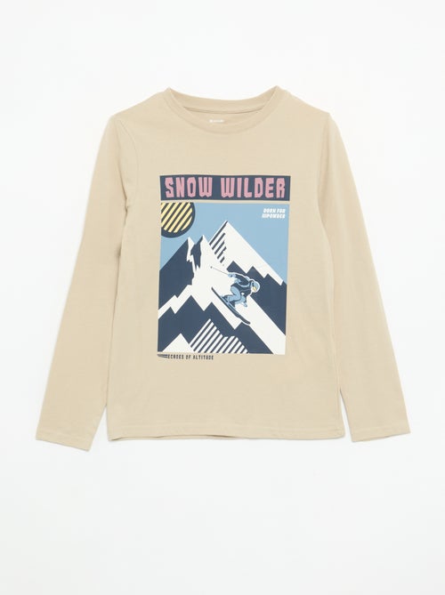 T-shirt met lange mouwen en print - Kiabi T-shirt met lange mouwen en print - Kiabi