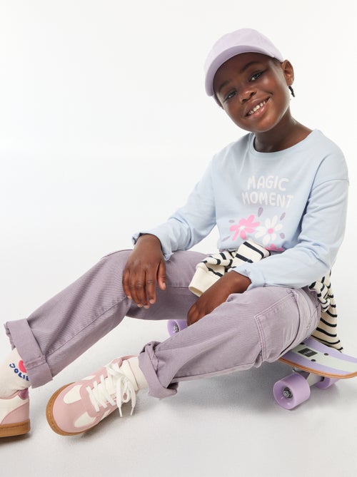 T-shirt met lange mouwen en print - Kiabi