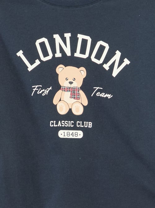 T-shirt met lange mouwen en print - Kiabi