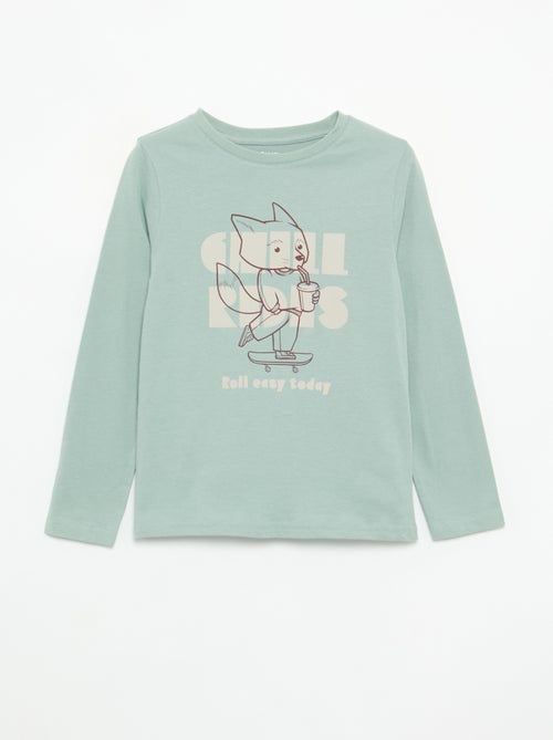 T-shirt met lange mouwen en print - Kiabi T-shirt met lange mouwen en print - Kiabi