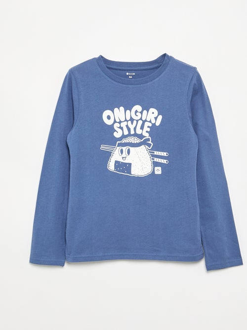 T-shirt met lange mouwen en print - Kiabi