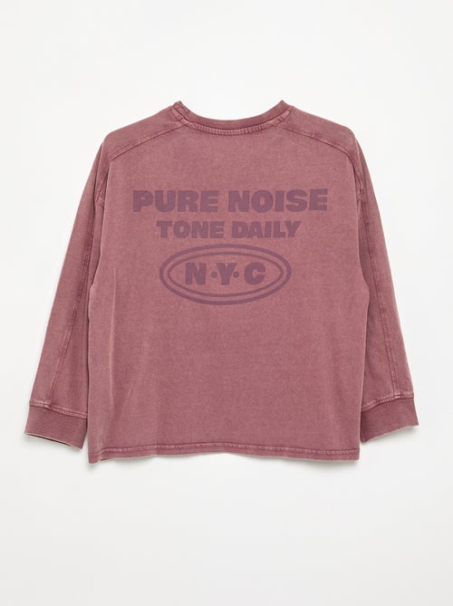 T-shirt met lange mouwen en print - Kiabi