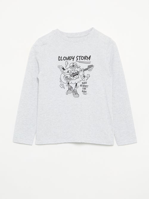 T-shirt met lange mouwen en print - Kiabi T-shirt met lange mouwen en print - Kiabi