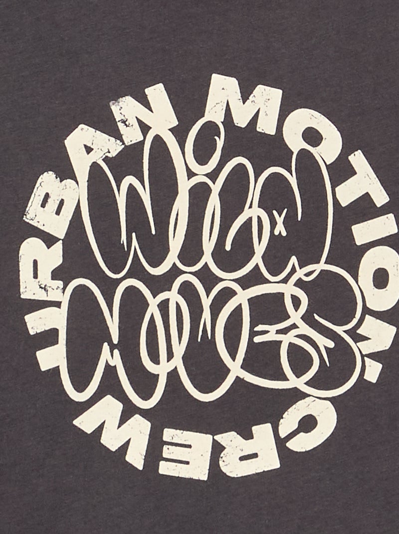 T-shirt met lange mouwen en print Grijs - Kiabi