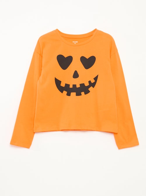 T-shirt met lange mouwen en print - Kiabi