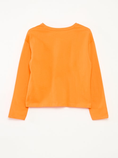 T-shirt met lange mouwen en print - Kiabi