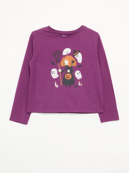 T-shirt met lange mouwen en print - Kiabi