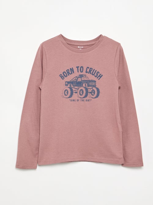 T-shirt met lange mouwen en print - Kiabi