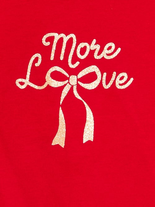 T-shirt met lange mouwen en print - Kiabi