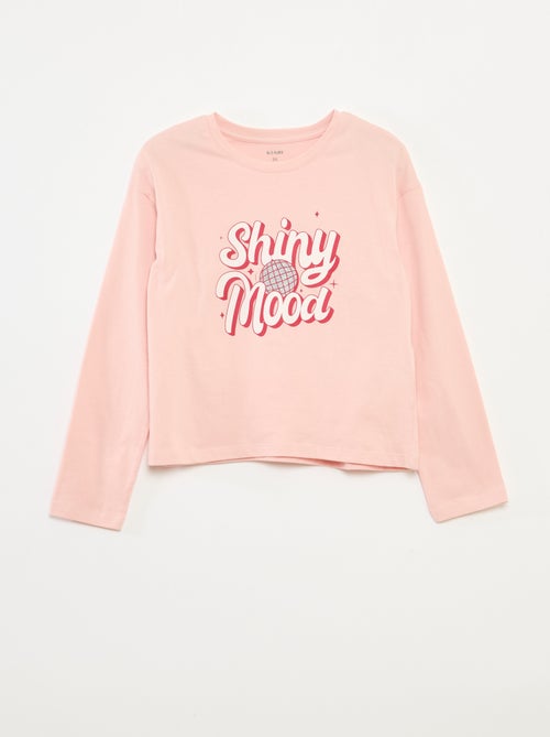 T-shirt met lange mouwen en print - Kiabi