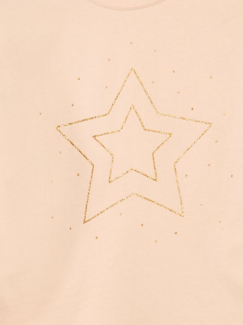 T-shirt met lange mouwen en print - Kiabi