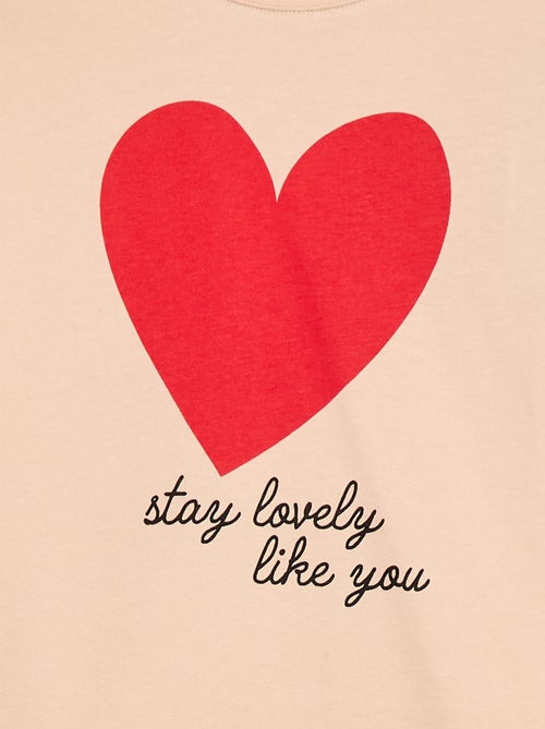 T-shirt met lange mouwen en print - Kiabi