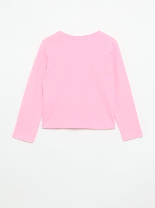 T-shirt met lange mouwen en print - Kiabi