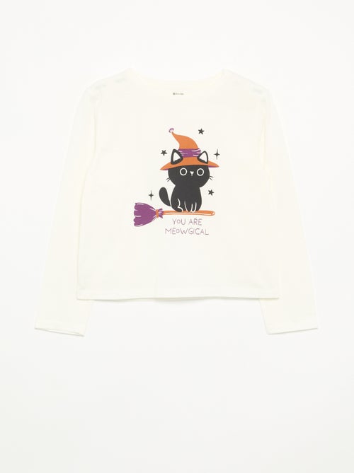 T-shirt met lange mouwen en print - Kiabi