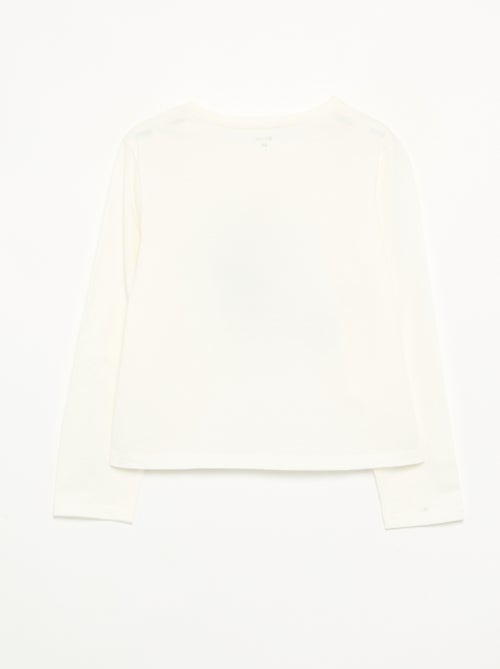 T-shirt met lange mouwen en print - Kiabi
