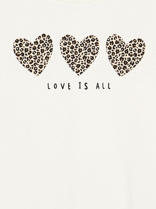 T-shirt met lange mouwen en print - Kiabi