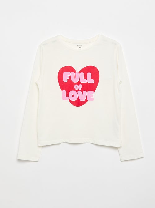T-shirt met lange mouwen en print - Kiabi T-shirt met lange mouwen en print - Kiabi