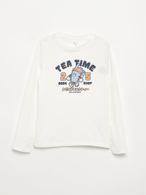T-shirt met lange mouwen en print - Kiabi T-shirt met lange mouwen en print - Kiabi