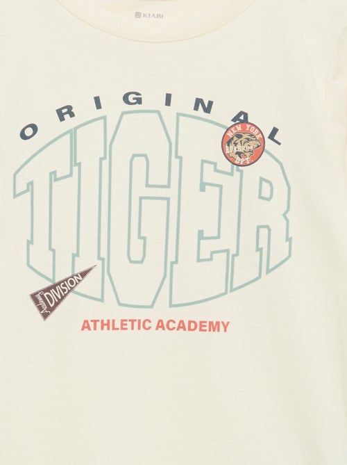 T-shirt met lange mouwen en print - Kiabi
