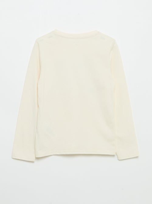 T-shirt met lange mouwen en print - Kiabi