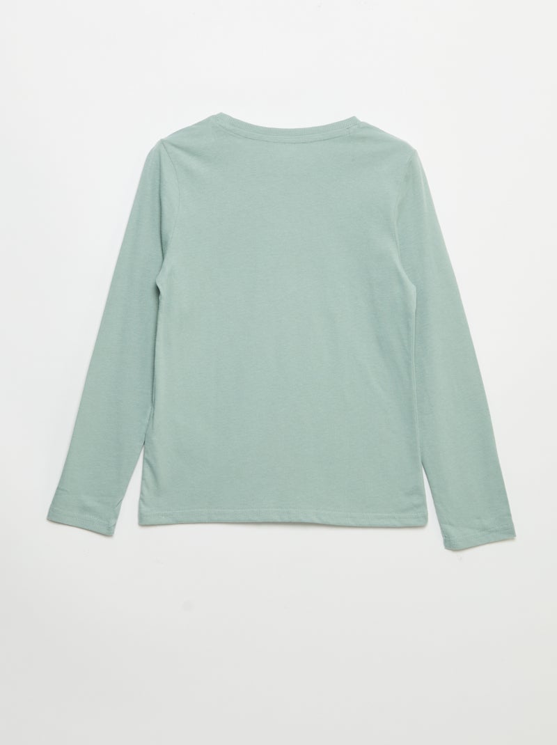 T-shirt met lange mouwen en print Wit - Kiabi
