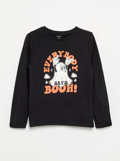 T-shirt met lange mouwen en print - Kiabi