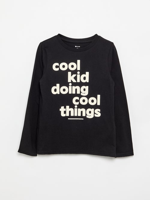 T-shirt met lange mouwen en print - Kiabi