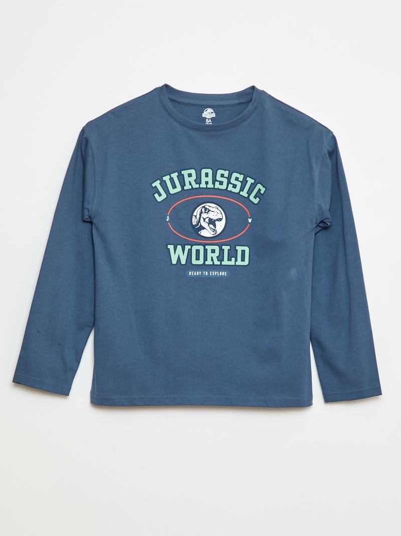T-shirt met lange mouwen 'Jurassic World' Blauw - Kiabi