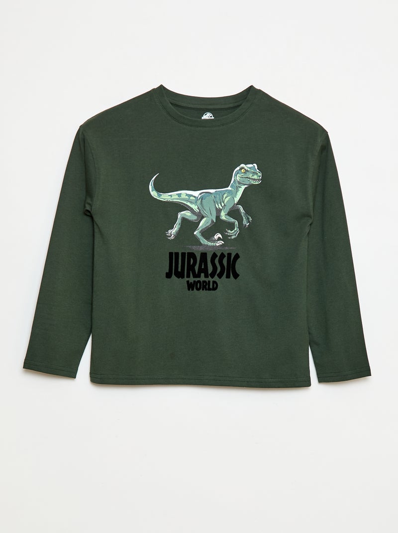 T-shirt met lange mouwen 'Jurassic World' Groen - Kiabi