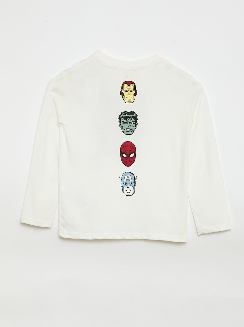 T-shirt met lange mouwen 'Marvel' Wit - Kiabi