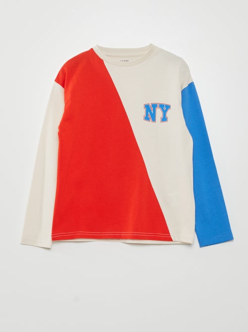 T-shirt met lange mouwen 'New York' - Kiabi