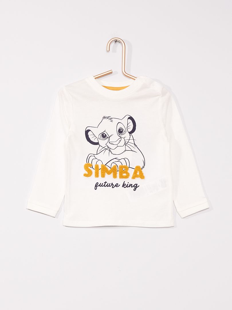 T-shirt met lange mouwen 'Simba' WIT - Kiabi