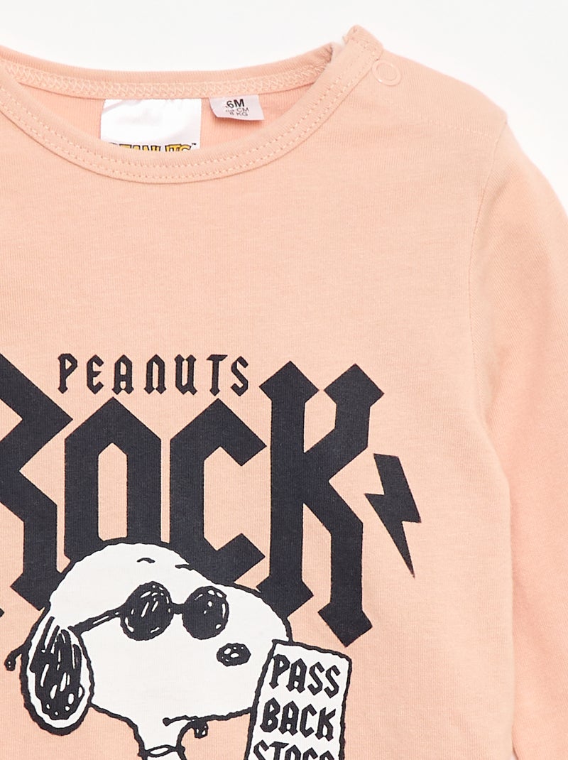 T-shirt met lange mouwen 'Snoopy' Rose - Kiabi