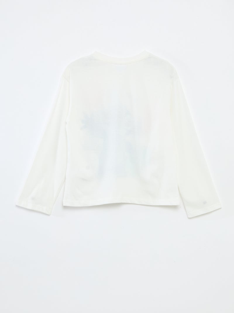 T-shirt met lange mouwen 'Stitch' 'Disney' Wit - Kiabi