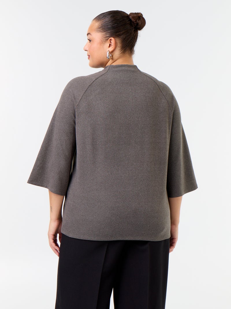 T-shirt met lange mouwen van doudou-breisel Grijs - Kiabi