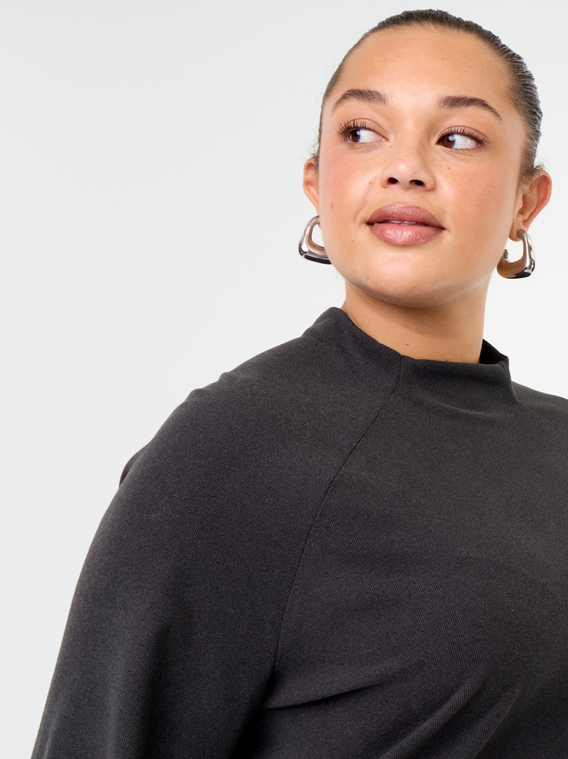 T-shirt met lange mouwen van doudou-breisel Zwart - Kiabi