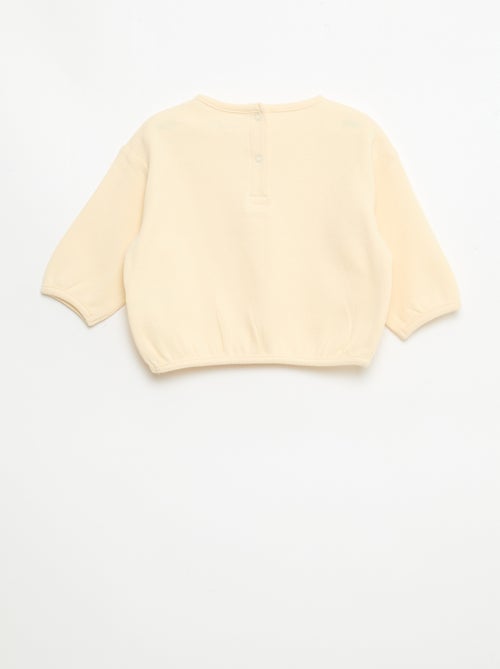 T-shirt met lange mouwen van gewafelde stof - Kiabi