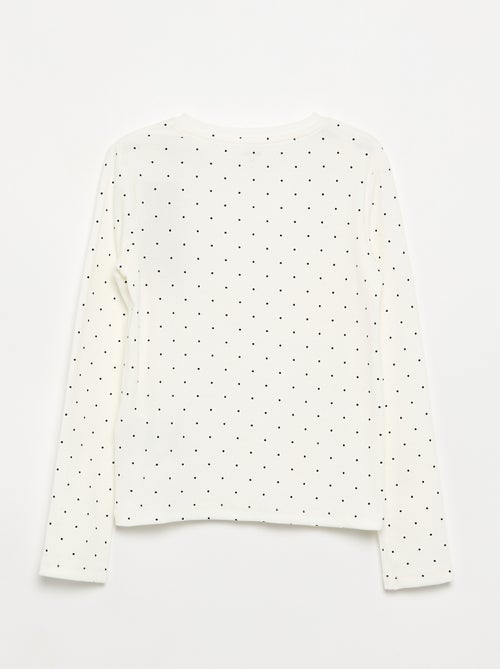 T-shirt met lange mouwen van ribgebreide stof - Kiabi
