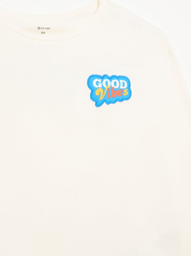 T-shirt met lange mouwen Wit - Kiabi