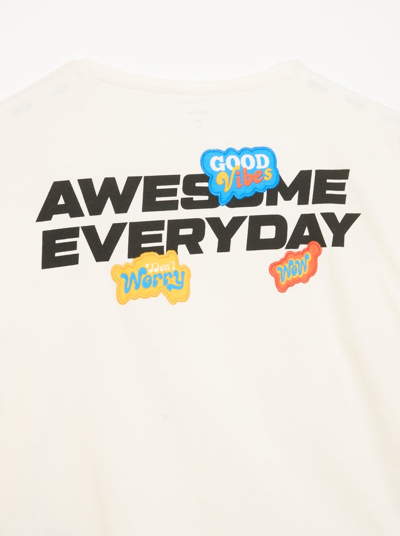 T-shirt met lange mouwen Wit - Kiabi