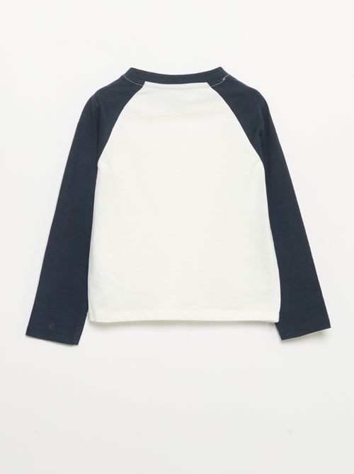 T-shirt met lange raglanmouwen - Kiabi