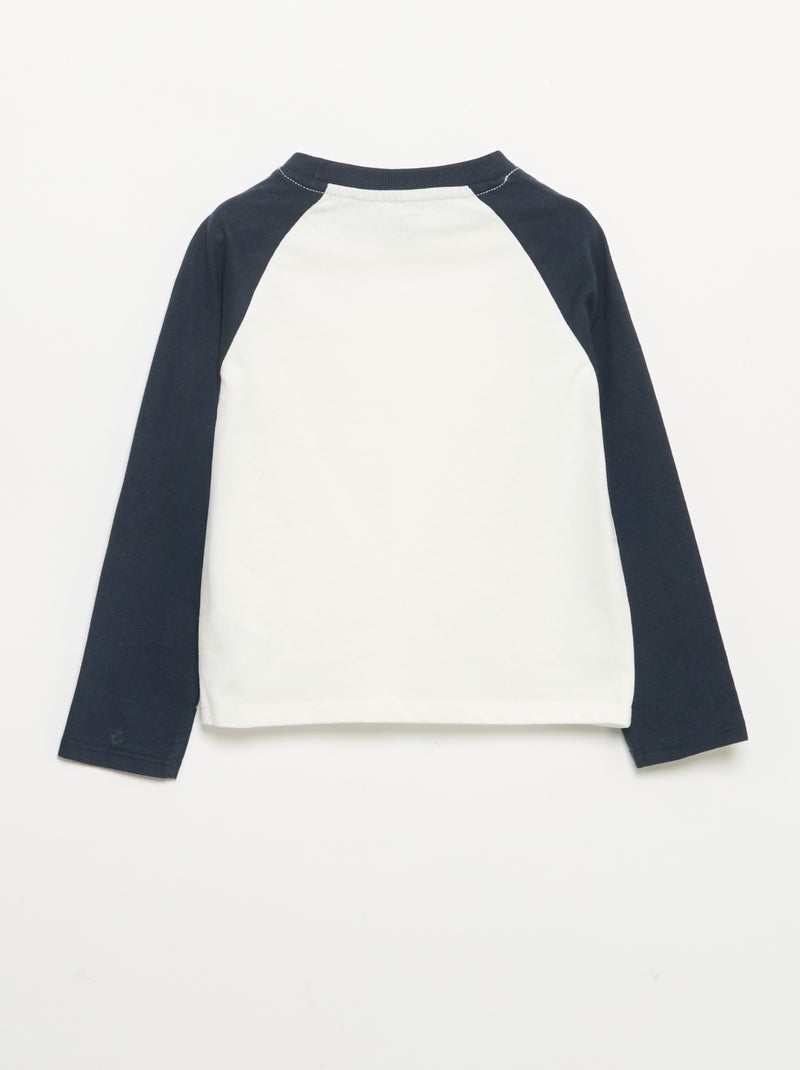 T-shirt met lange raglanmouwen Blauw - Kiabi